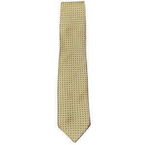 Brioni Yellow Patterned Silk Tie – Hand Made in Italy